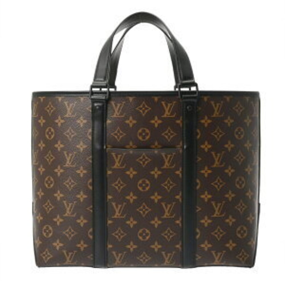 Louis Vuitton Monogram Macassar Brown Weekend Tote Brown Canvas Bag